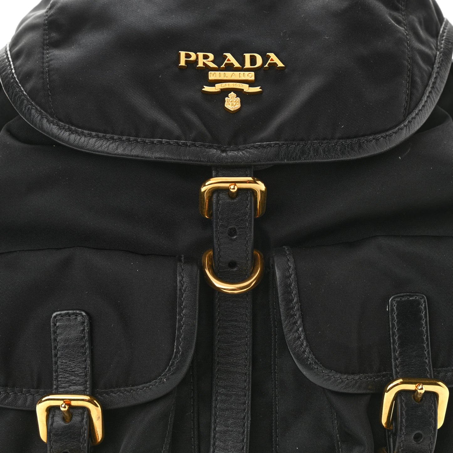 Tessuto Nylon Vitello Backpack Black