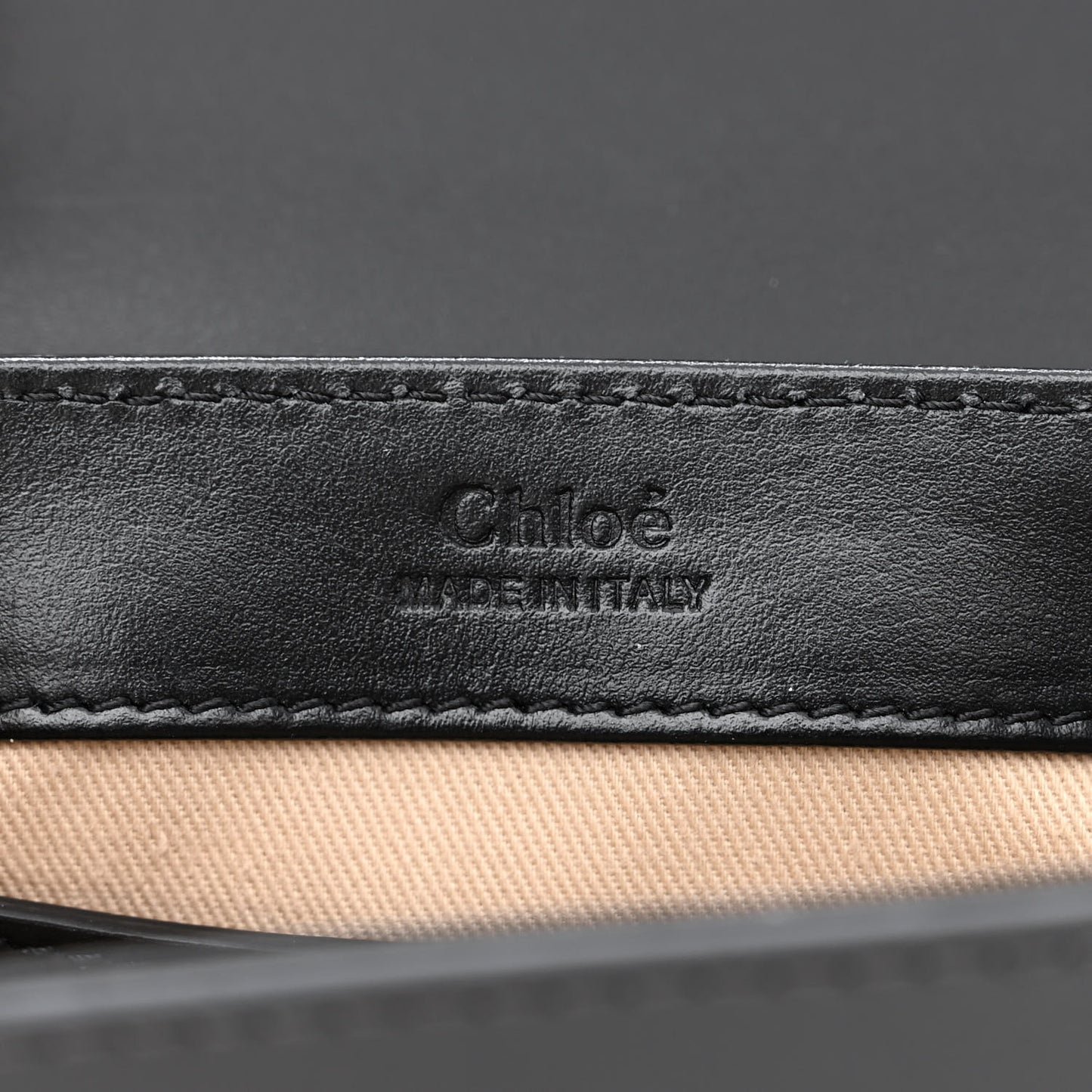 Shiny Calfskin Suede Mini C Double Carry Black