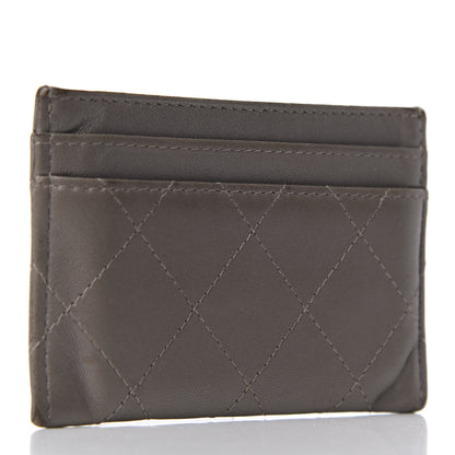 Chanel Lambskin Quilted CC Card Holder Dark Grey 3 of 13