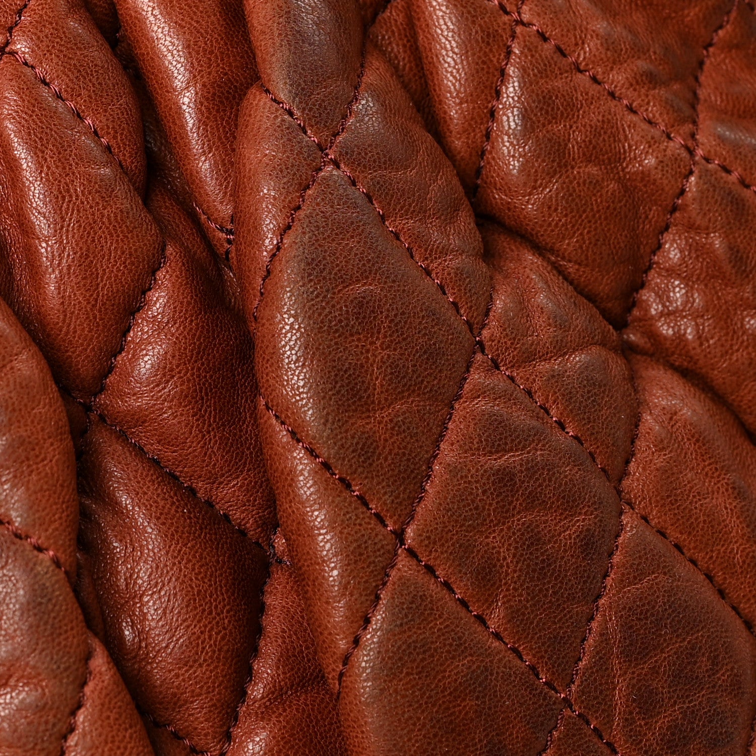 Chanel Washed Lambskin Quilted Medium Chain Around Messenger Brown 12 of 12