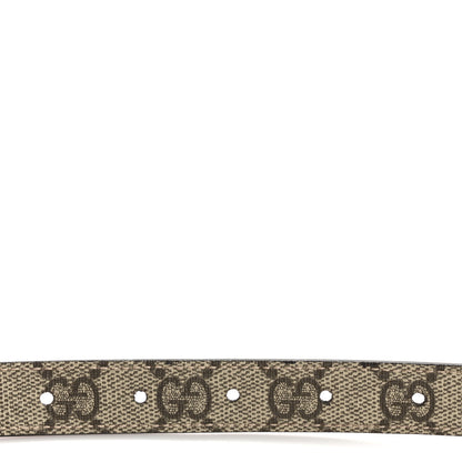 Gucci GG Supreme Monogram Plutone Calfskin Double G Reversible 20mm 110 44 Belt 3 of 7