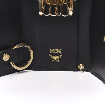 MCM Saffiano Logo Studded 6 Key Holder Black 6 of 8