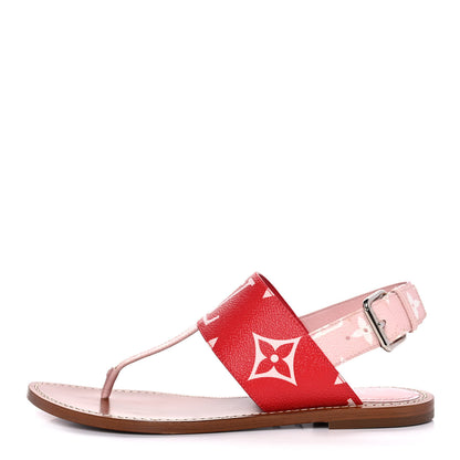 Louis Vuitton Monogram Escale Palma Sandals 38.5 Rouge 1 of 11