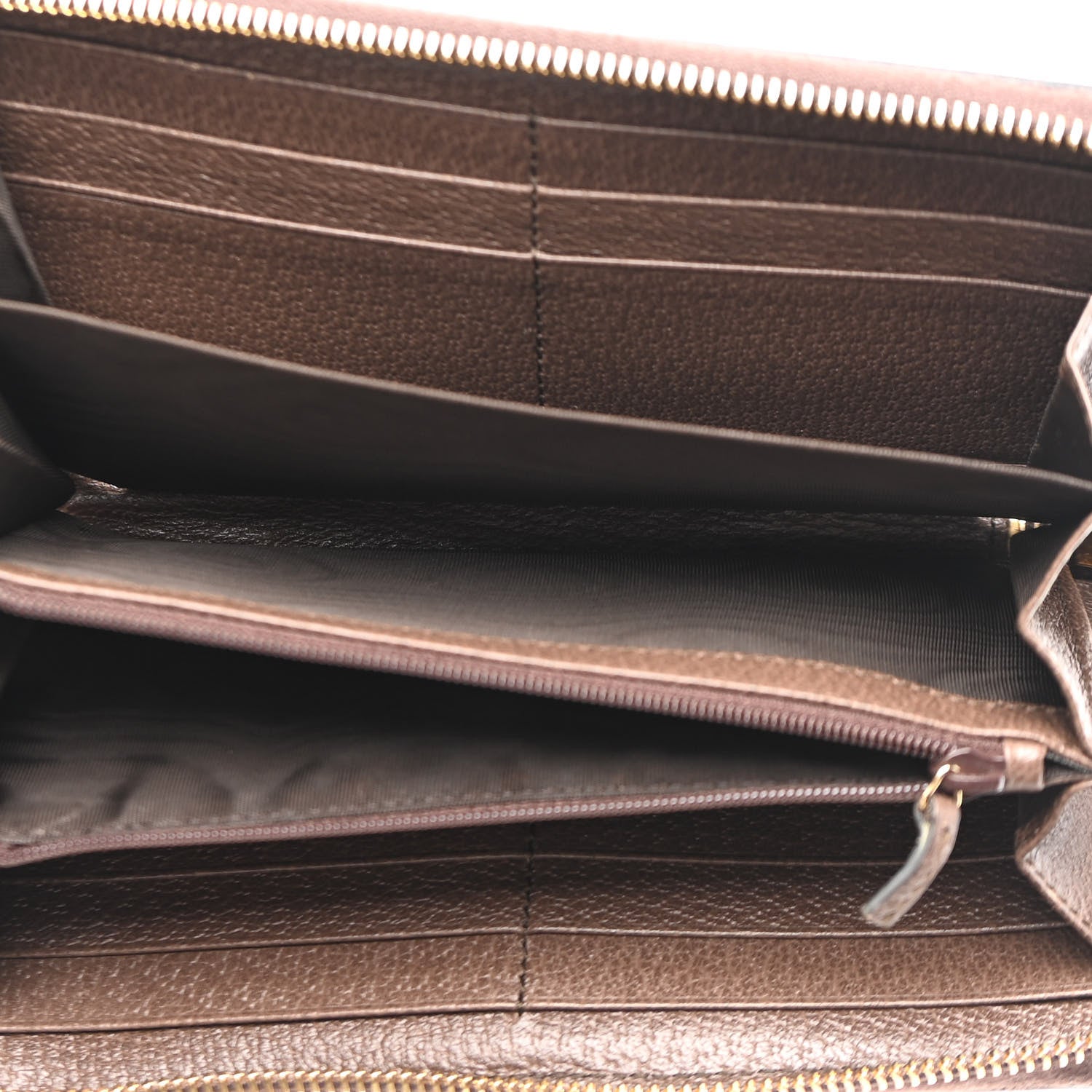 Gucci GG Supreme Monogram Web Ophidia Zip Around Wallet Brown 5 of 13