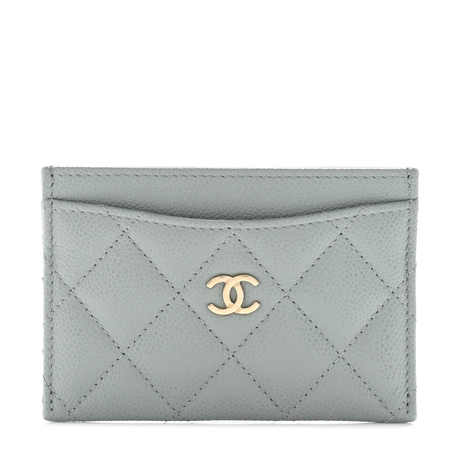 Chanel Caviar Quilted Card Holder Light Green 1 of 10