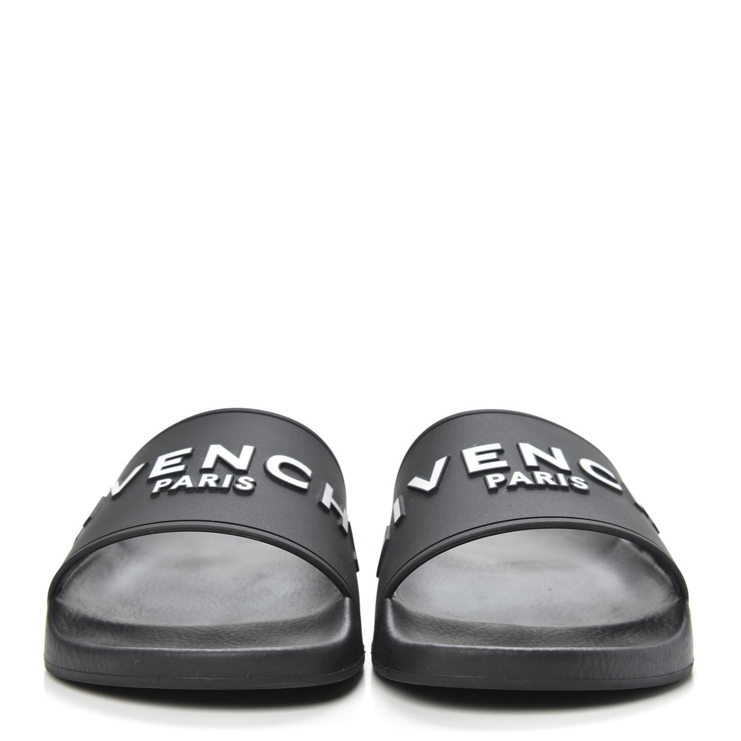Rubber Logo Pool Slide Sandals 39 Black