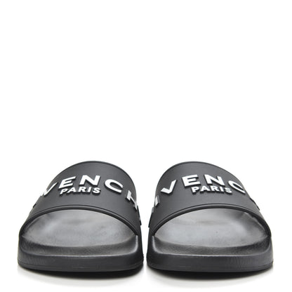 Givenchy Rubber Logo Pool Slide Sandals 39 Black 2 of 10