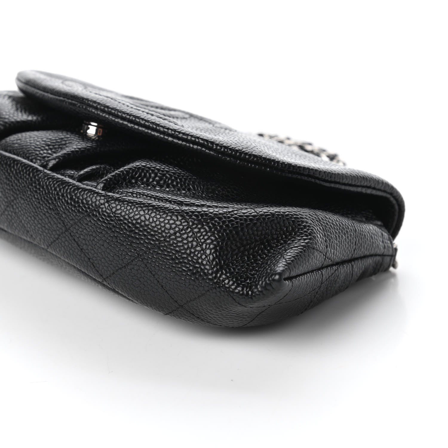 Chanel Caviar Half Moon Wallet On Chain WOC Black 7 of 11
