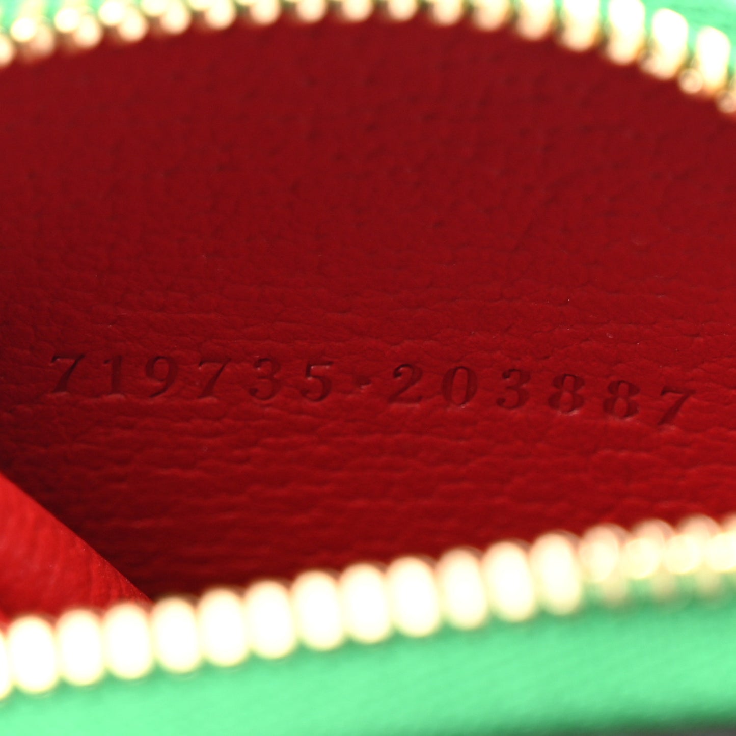 Textured Dollar Calfskin Retro Interlocking G Fruttini Strawberry Coin Case Bag Charm Key Holder