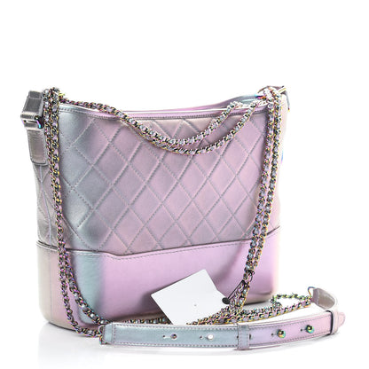 Chanel Iridescent Lambskin Calfskin Quilted Medium Gabrielle Hobo Light Purple 3 of 11
