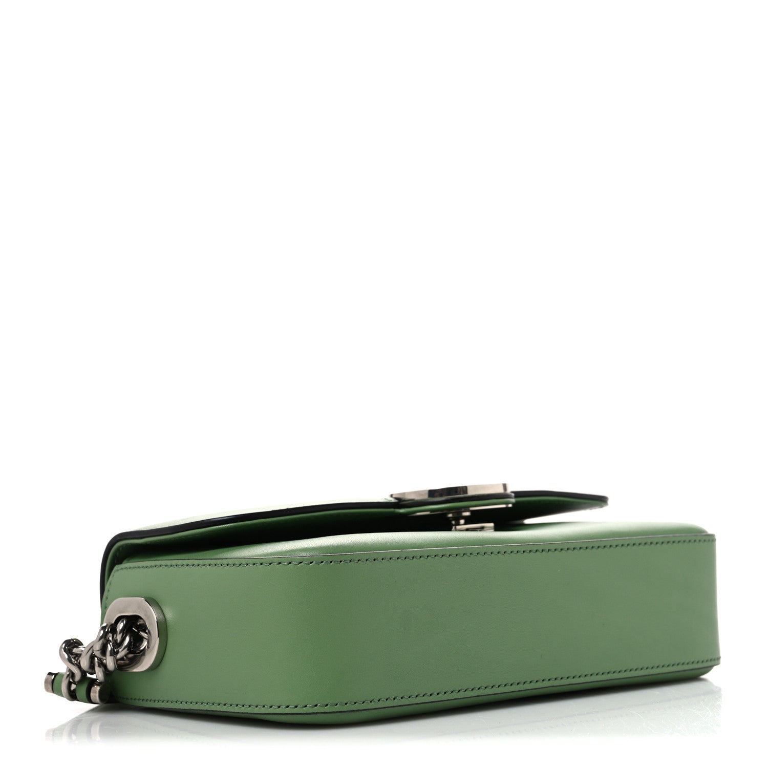 Gucci Senna Calfskin Petite GG Top Handle Shoulder Bag Green Soil Grass 4 of 10