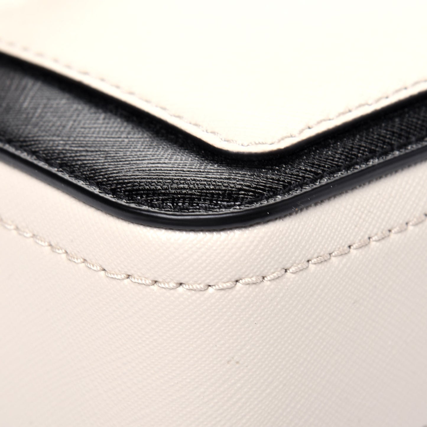 Saffiano Small Snapshot Camera Bag Cloud White Multicolor