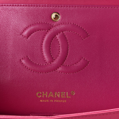 Chanel Lambskin Chevron Quilted Medium Double Flap Pink 6 of 12