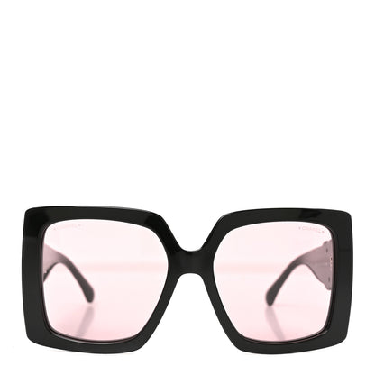 Chanel Acetate Polarized Square Sunglasses 71772 Black 2 of 7