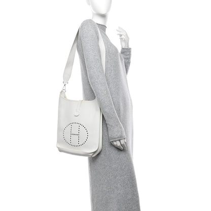 Hermes Epsom Evelyne II PM White 2 of 16