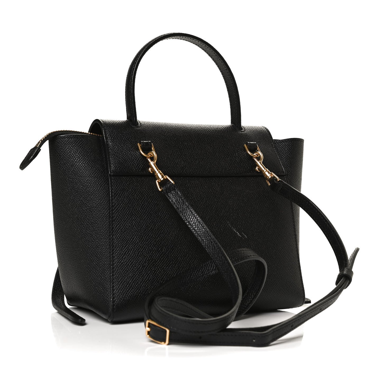 Grained Calfskin Nano Belt Bag Black