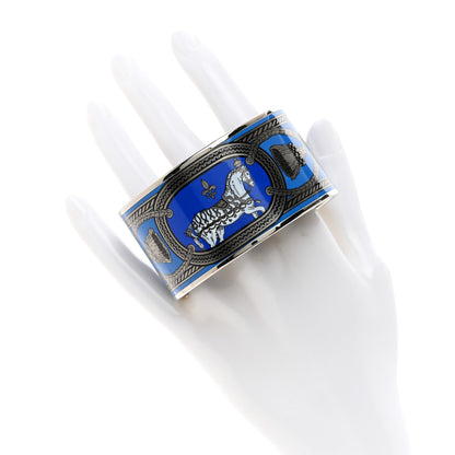 Hermes Enamel Printed Grand Apparat Extra Wide Bracelet 65 2 of 5