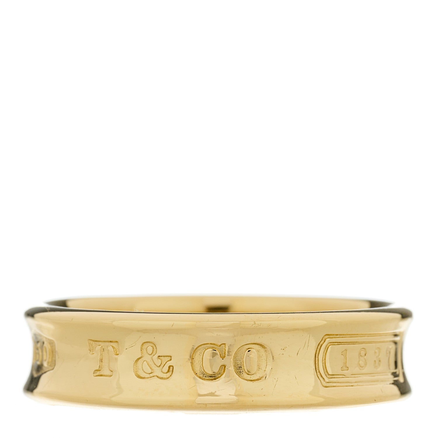 Tiffany 18K Yellow Gold 1837 Ring 63 10.5 1 of 6