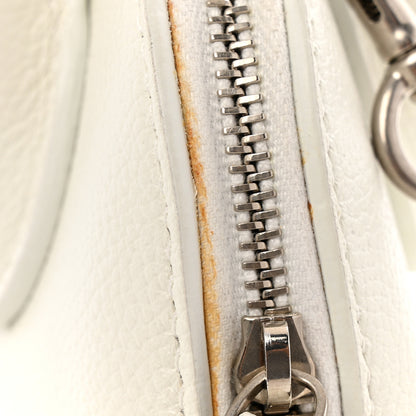 Balenciaga Grained Calfskin XXS Ville Top Handle Bag White Black 14 of 17