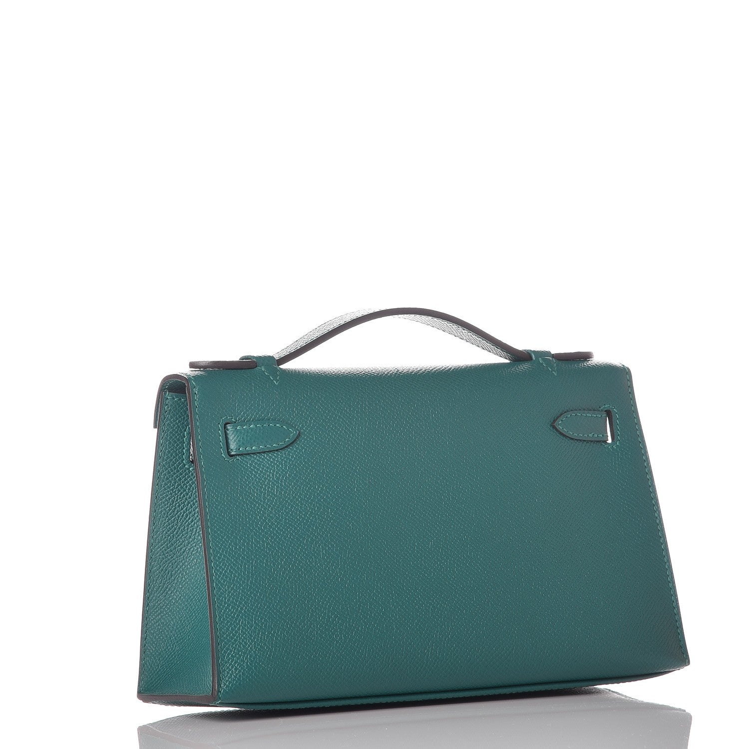 Hermes Epsom Kelly Pochette Clutch Malachite 4 of 24