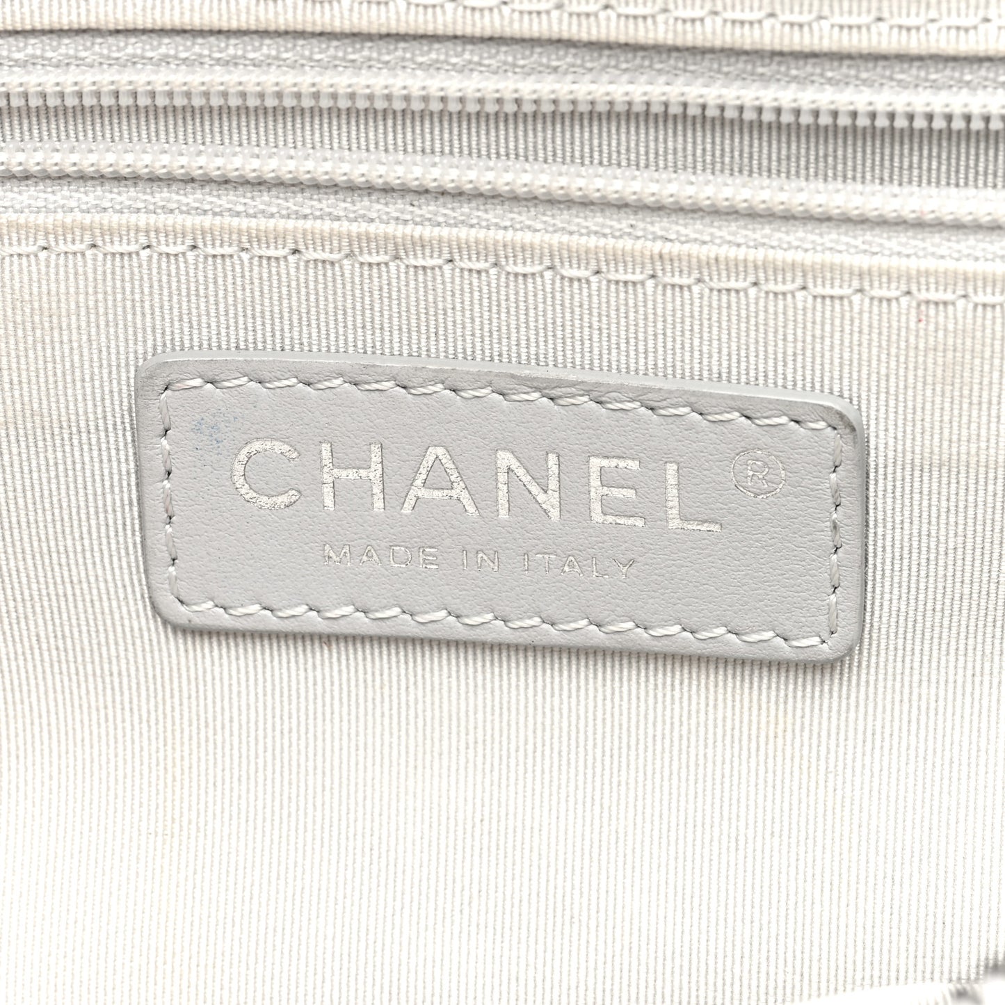 Metallic Calfskin Quilted Medium Casual Rock Flap Silver