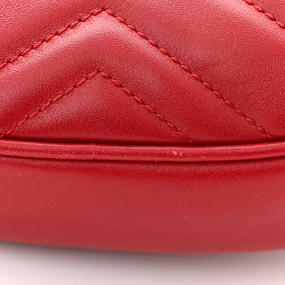 Gucci Calfskin Matelasse GG Marmont Belt Bag 75 30 Hibiscus Red 11 of 13