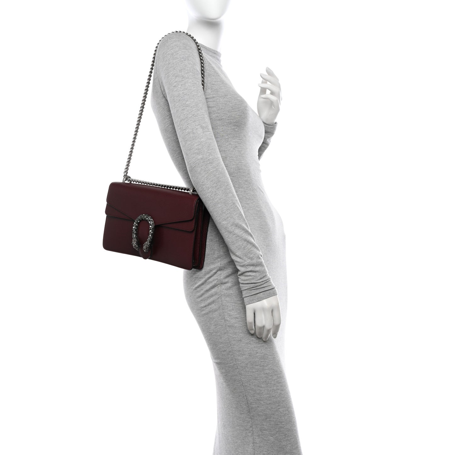 Dollar Calfskin Crystal Small Dionysus Shoulder Bag Vintage Bordeaux