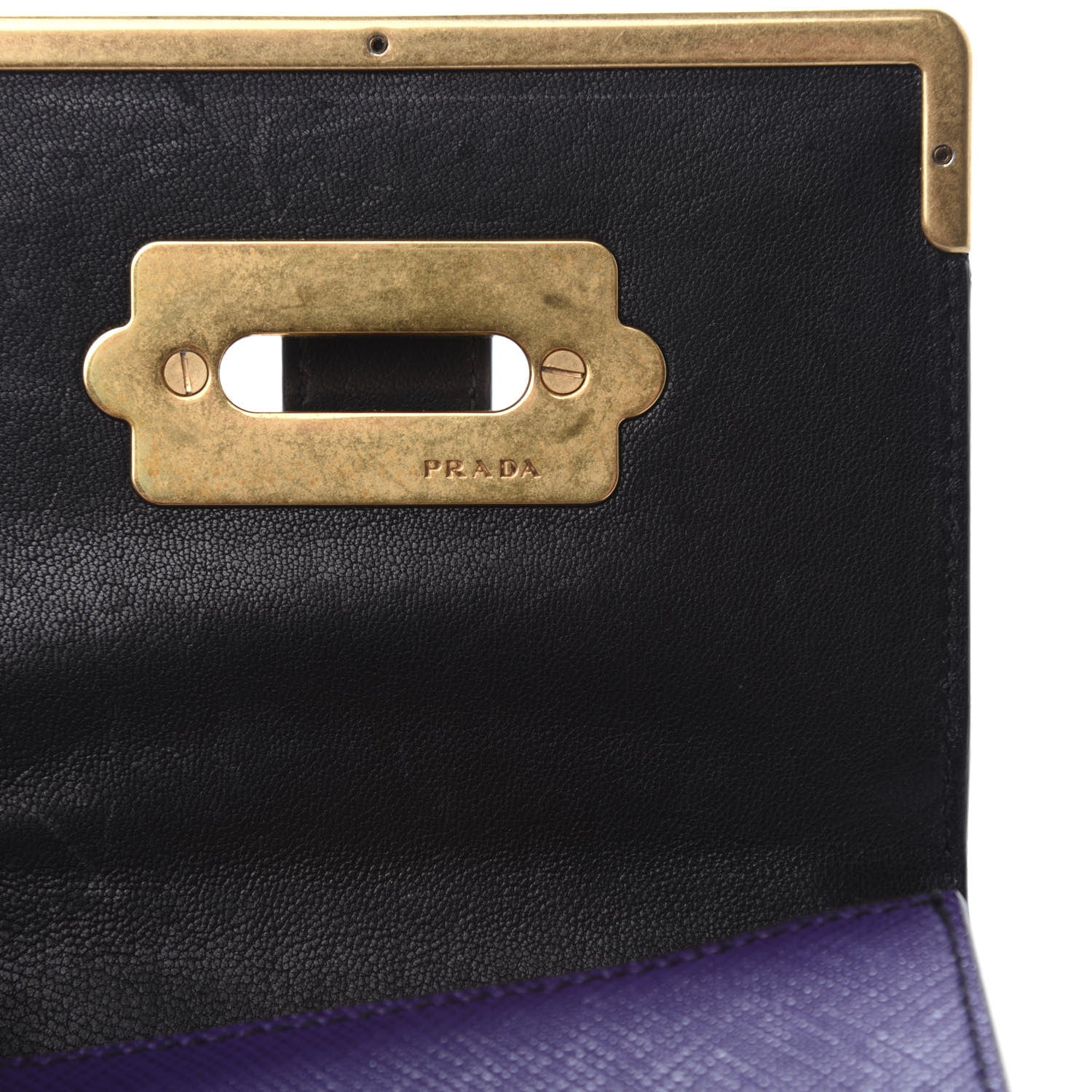 Prada Saffiano Astrology Mini Cahier Bag Viola Black 8 of 12