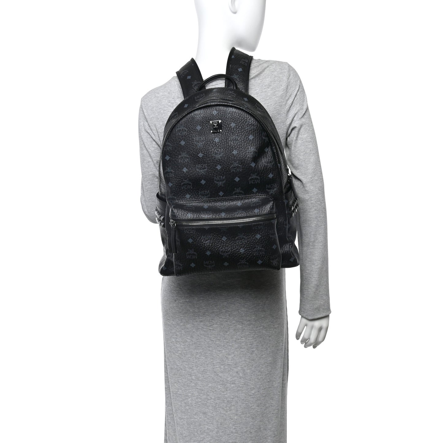 Visetos Medium Side Studs Stark Backpack Black