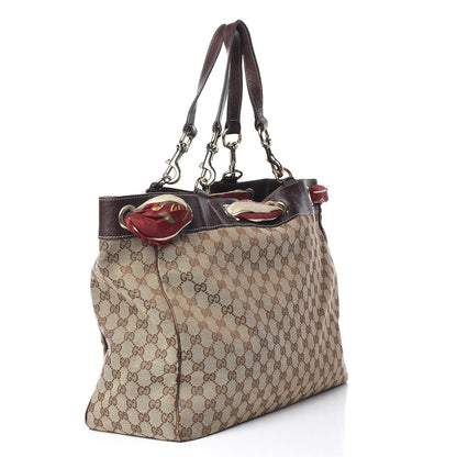 Gucci Monogram Large Positano Tote Brown 3 of 19