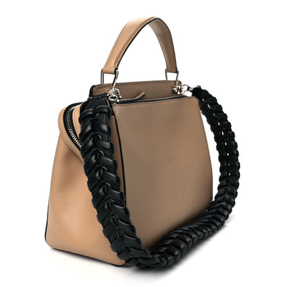 Fendi Vitello Baltico Dolce Shiny Nappa Lace Up DotCom Satchel Cuoio Ceruleo 3 of 11