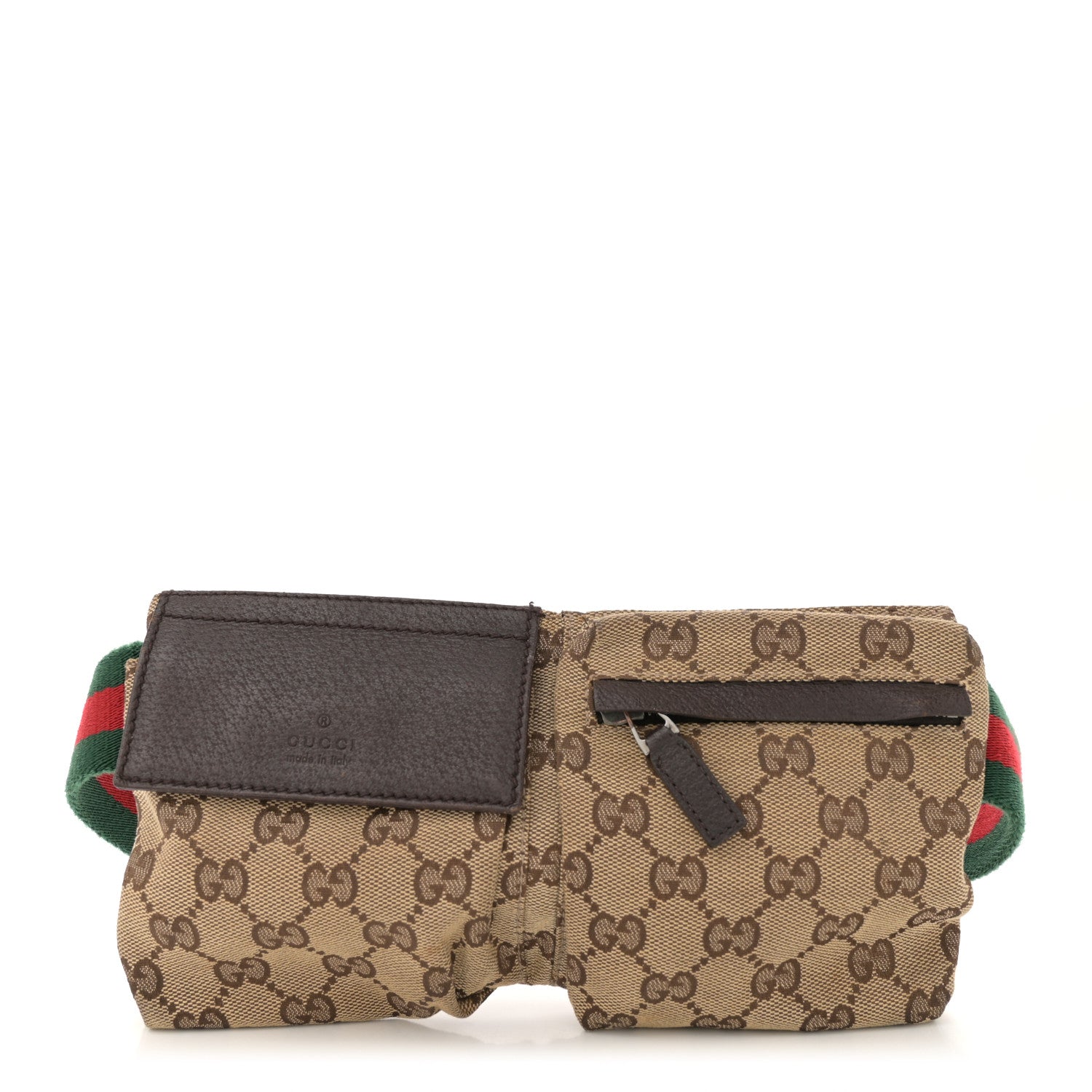 Gucci Monogram Web Belt Bag Dark Brown 1 of 11