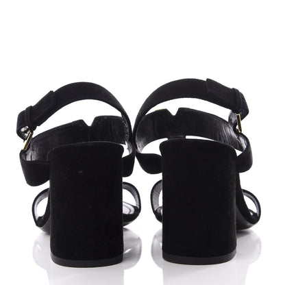 Louis Vuitton Suede Bahiana Sandals 39 Black 7 of 10
