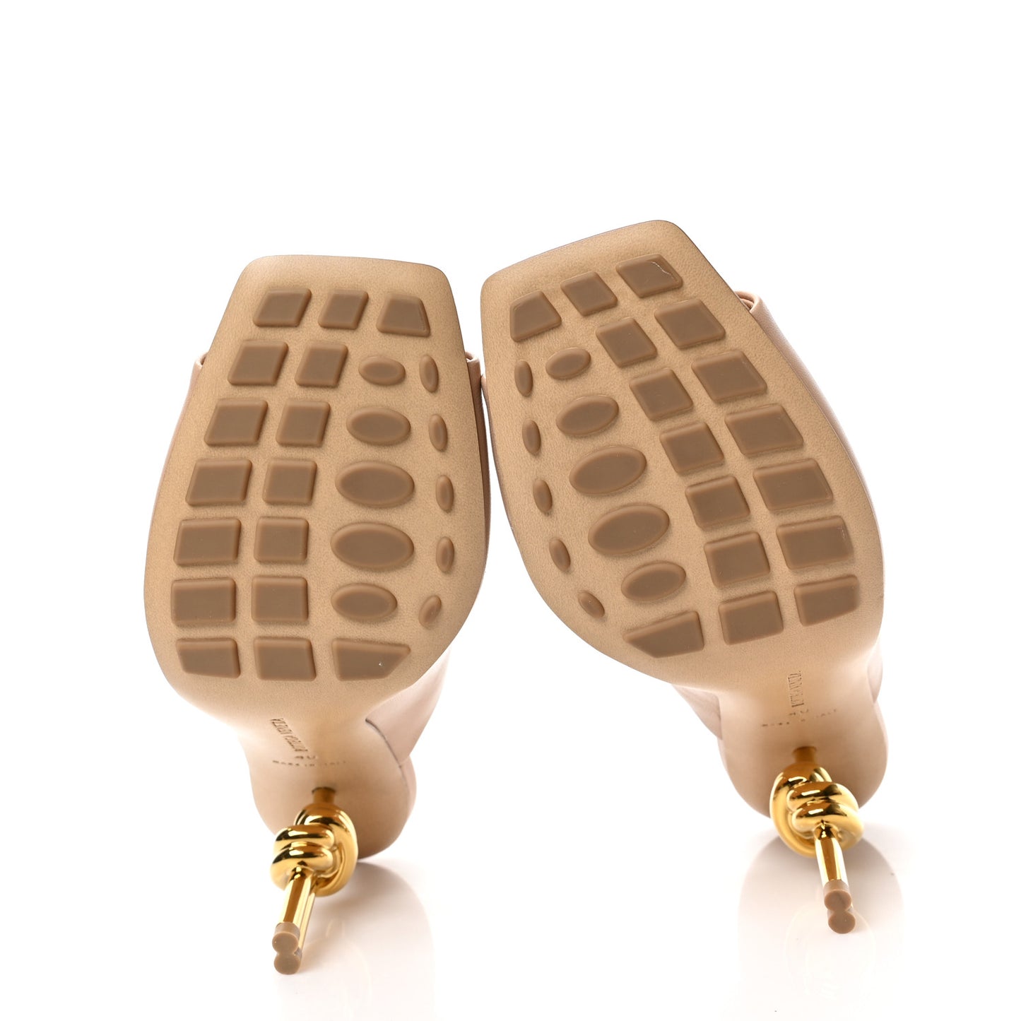 Lambskin Knot Mule Sandals 40 Cipria