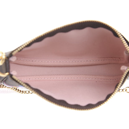 Louis Vuitton Damier Ebene 2020 Christmas Animation Big Wheel Mini Pochette Accessories Rose Ballerine 4 of 10