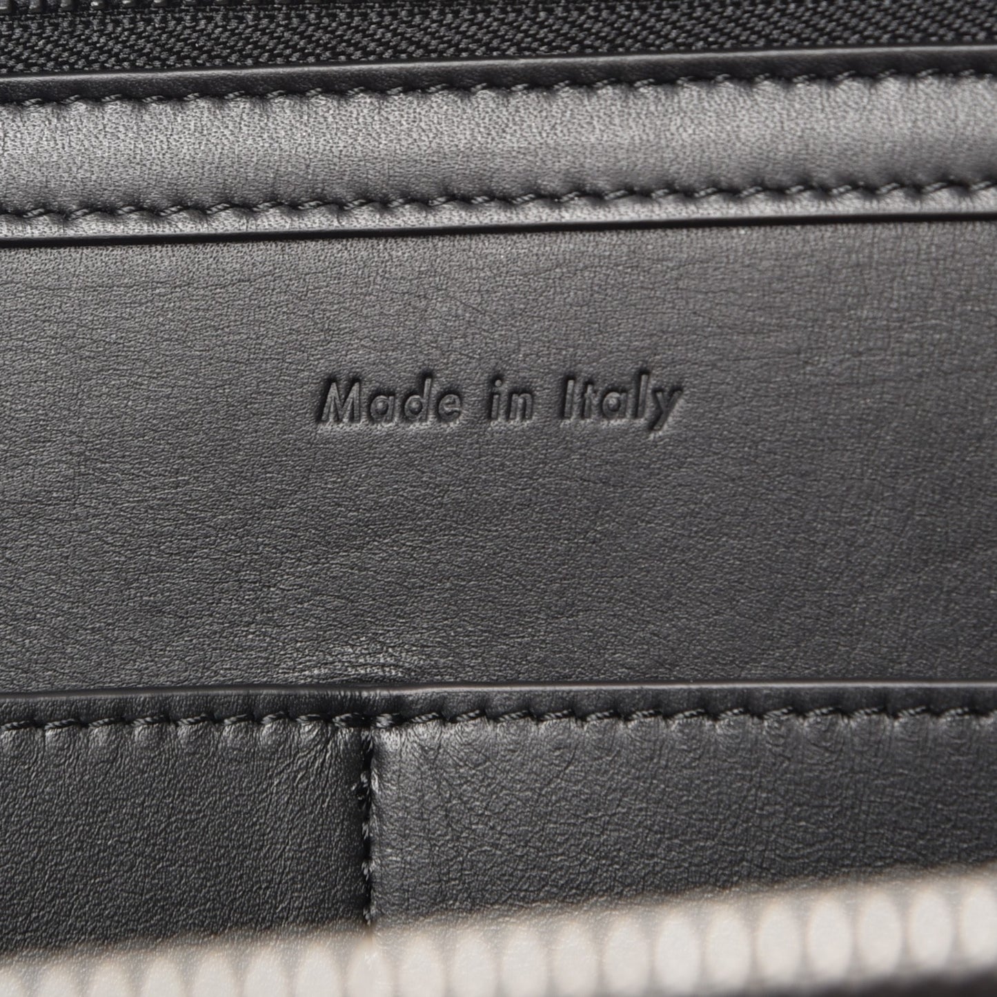 Supple Natural Calfskin Medium Tri-Fold Bag Black