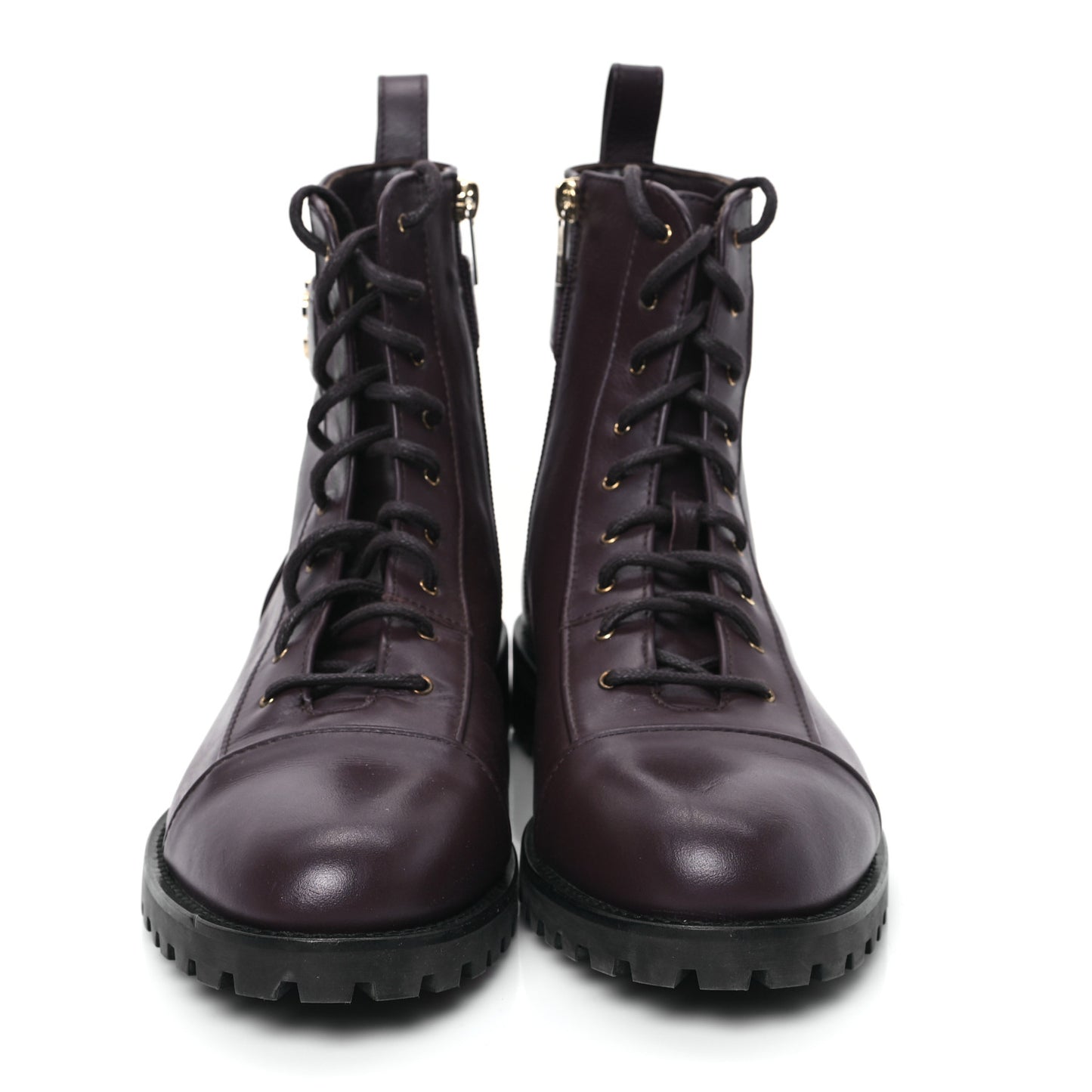 Calfskin Combat Boots 41.5 Brown