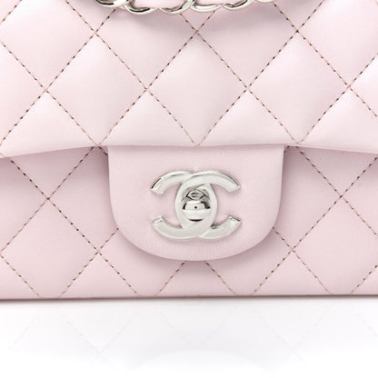 Chanel Lambskin Quilted Mini Rectangular Flap Light Pink 10 of 11