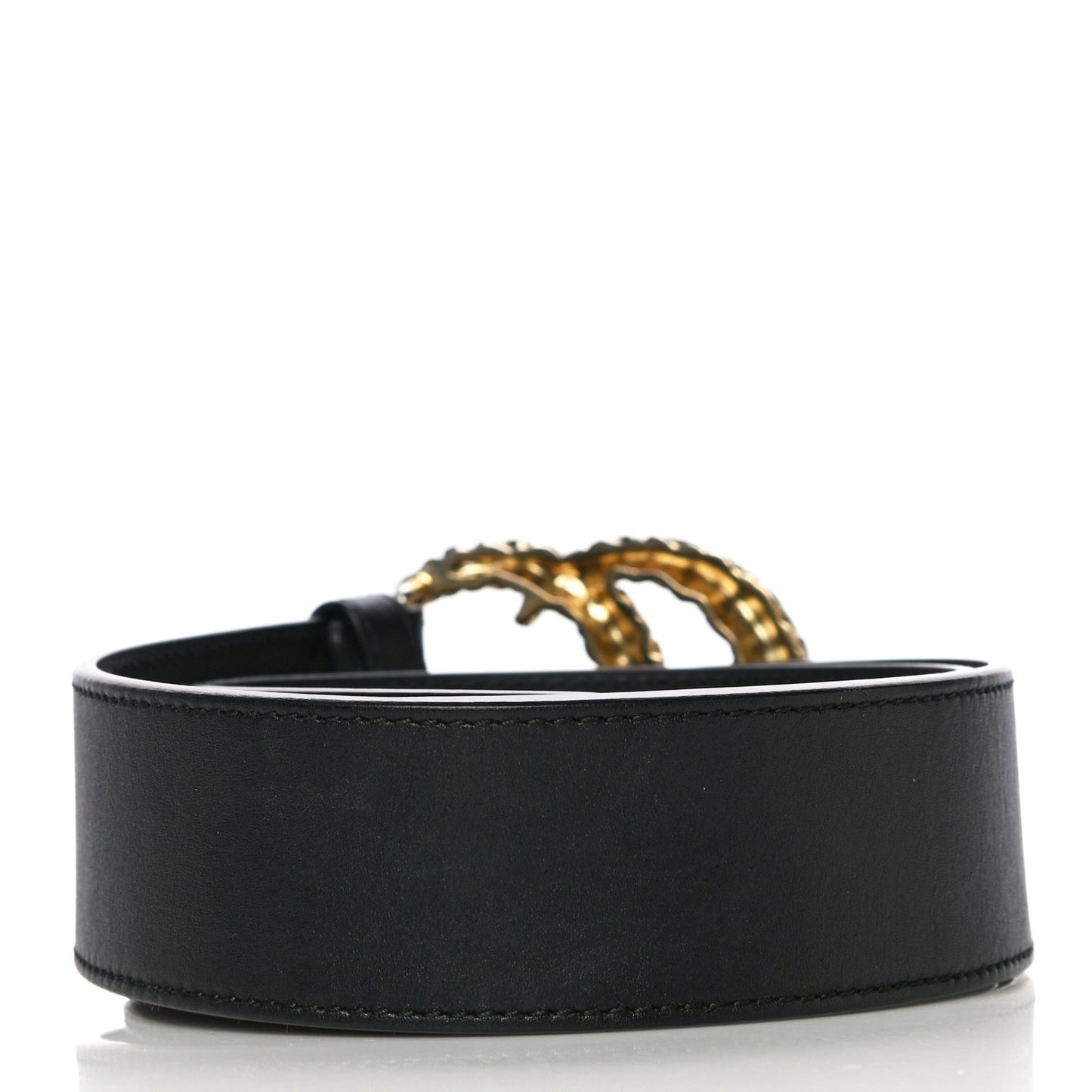 Moon Calfskin Scales Double G 40mm Belt 85 34 Black