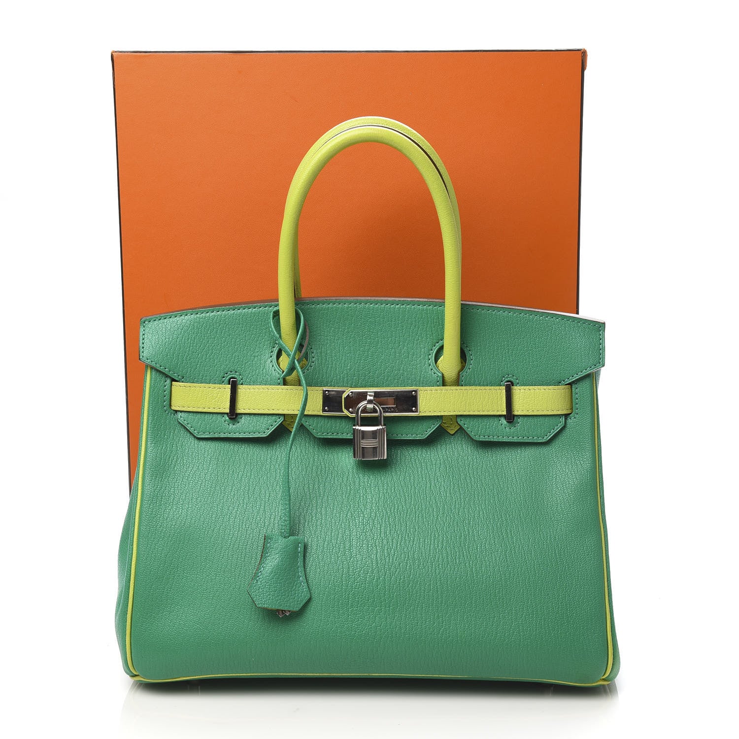 Hermes Chevre Mysore Horseshoe Birkin 30 Menthe Kiwi 15 of 15