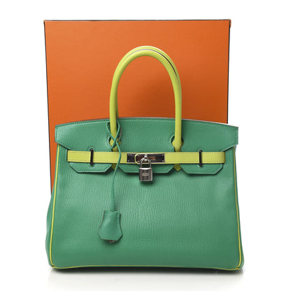 Hermes Chevre Mysore Horseshoe Birkin 30 Menthe Kiwi 15 of 15
