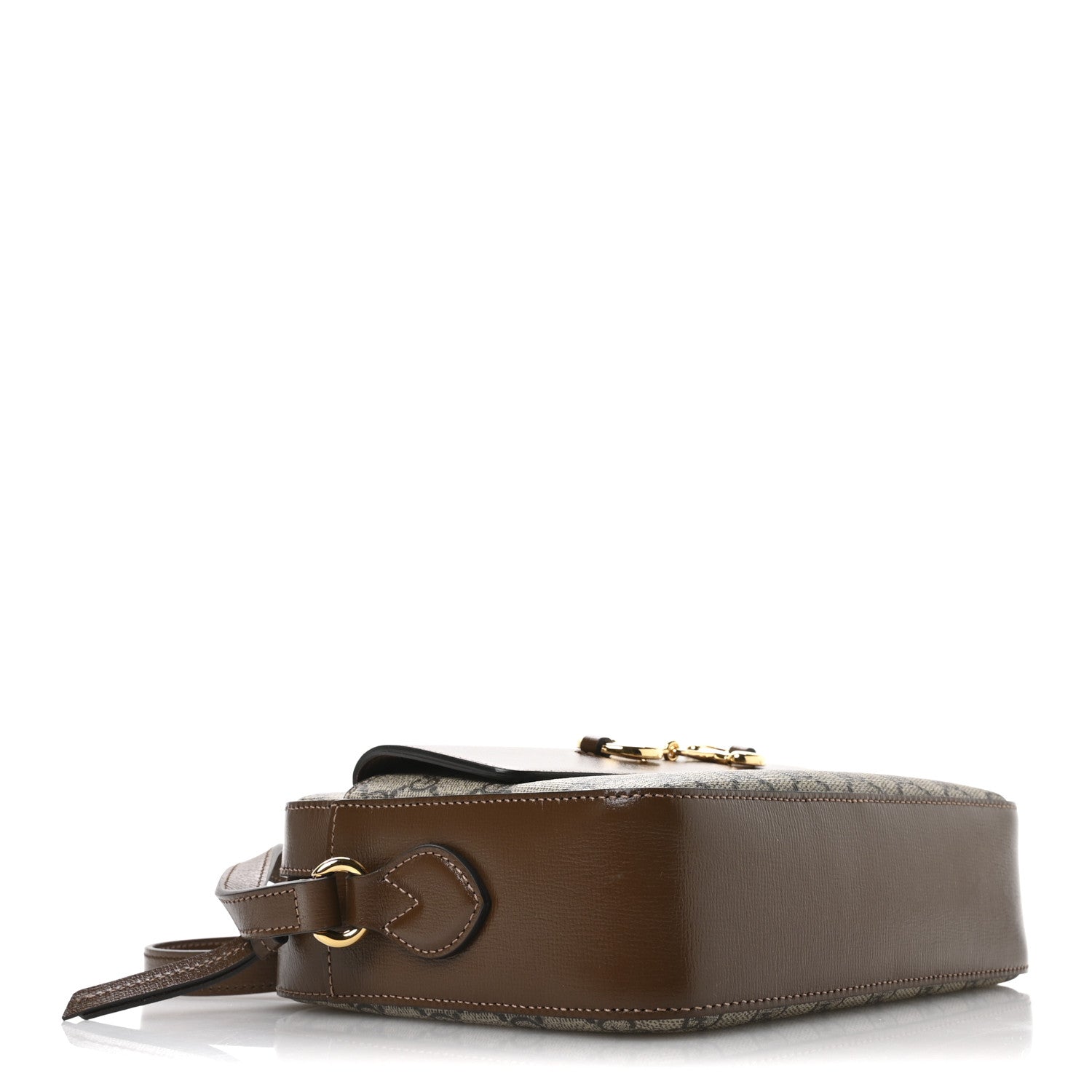Gucci GG Supreme Monogram Small Horsebit 1955 Shoulder Bag Beige Brown Sugar 4 of 11