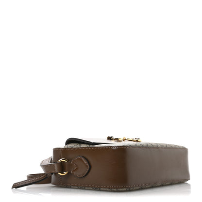 Gucci GG Supreme Monogram Small Horsebit 1955 Shoulder Bag Beige Brown Sugar 4 of 11