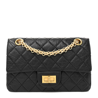 Chanel Aged Calfskin Quilted 2.55 Reissue Mini Flap Black 1 of 11