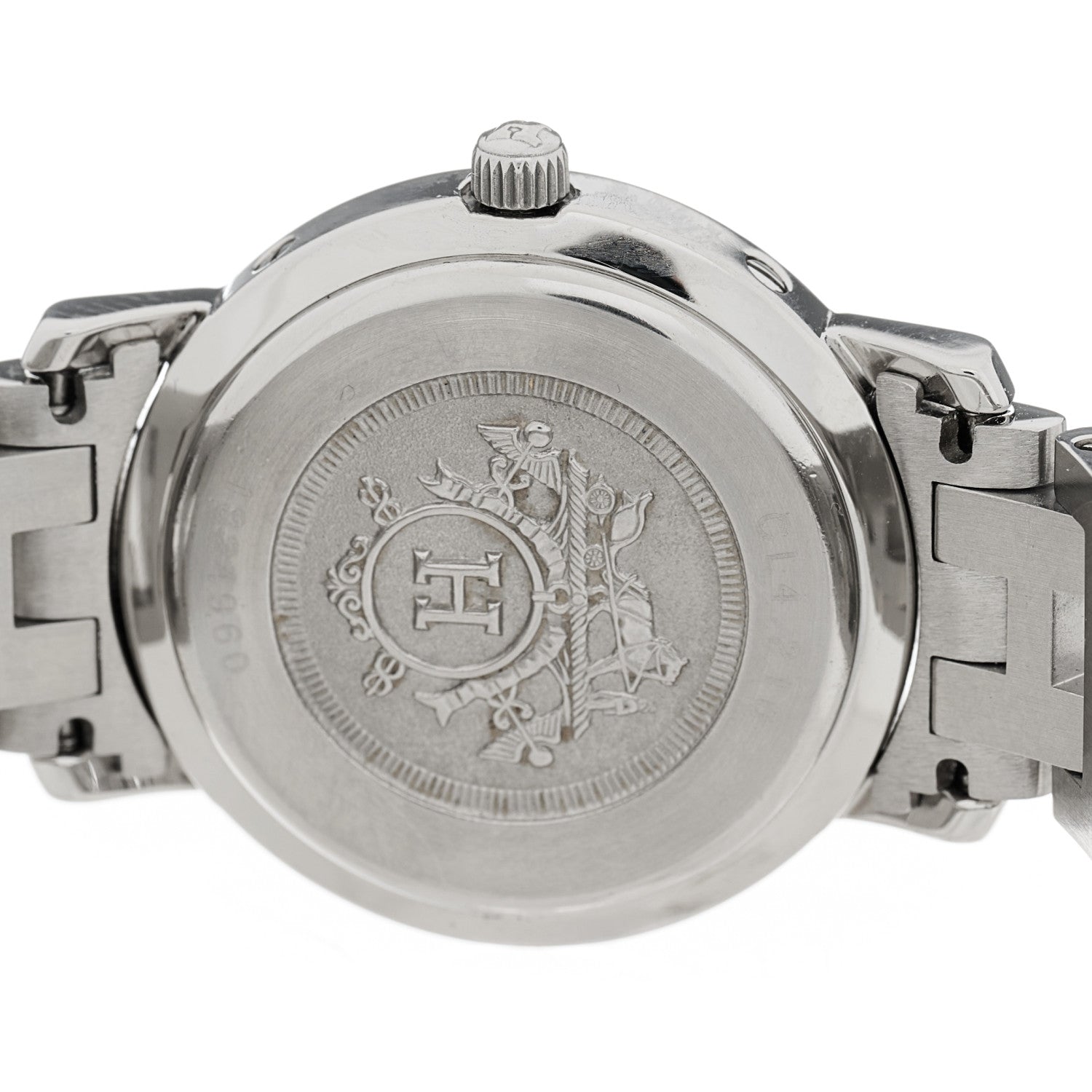 Hermes Stainless Steel 24mm Clipper Quartz Watch White 4 of 4