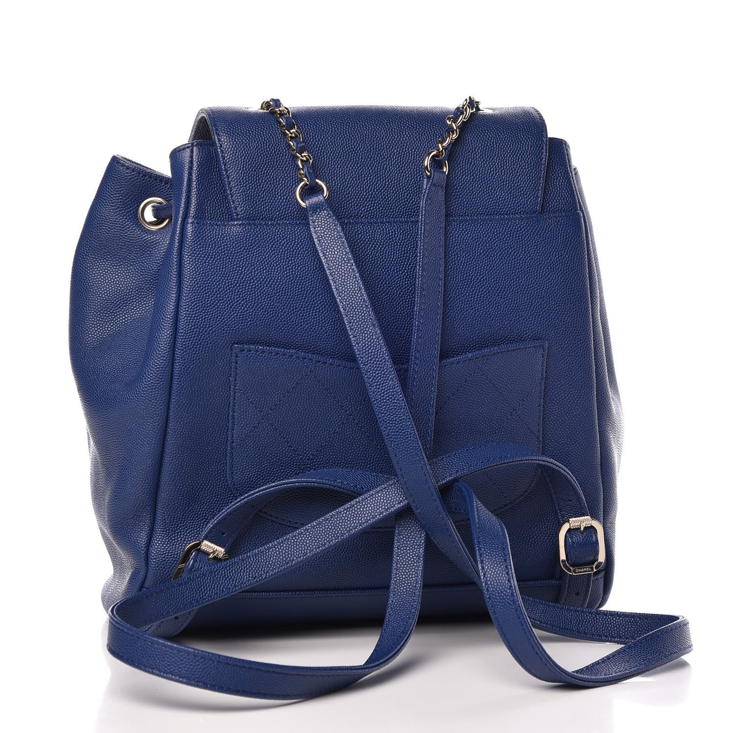 Caviar Quilted Business Affinity Backpack Blue
