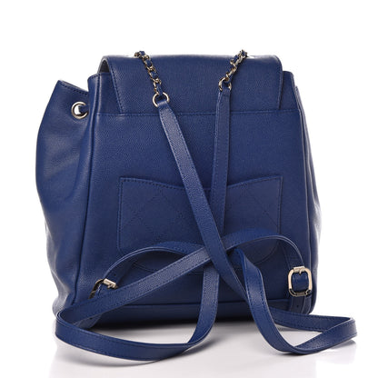 Chanel Caviar Quilted Business Affinity Backpack Blue 2 of 8