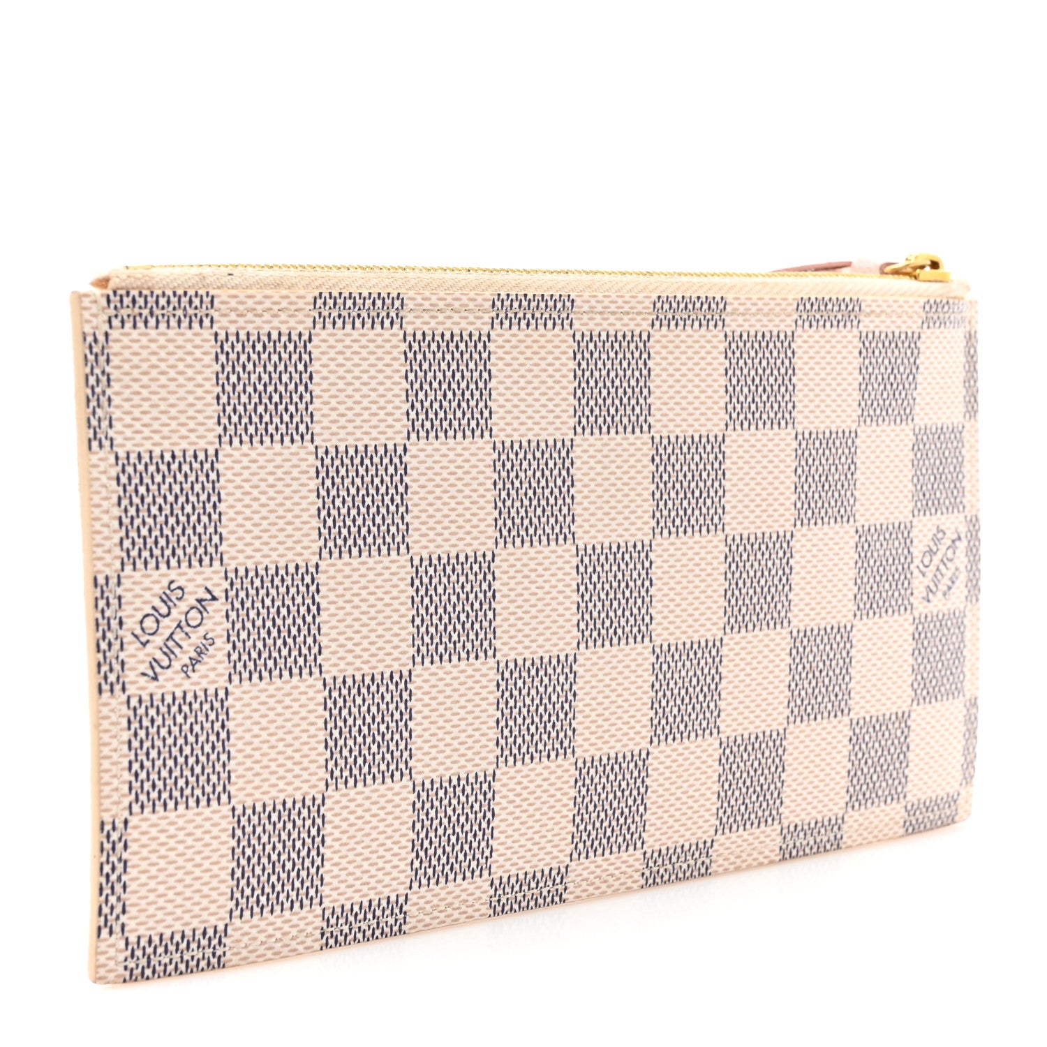 Louis Vuitton Damier Azur Felicie Chain Wallet Zippered Insert Rose Ballerine 3 of 10