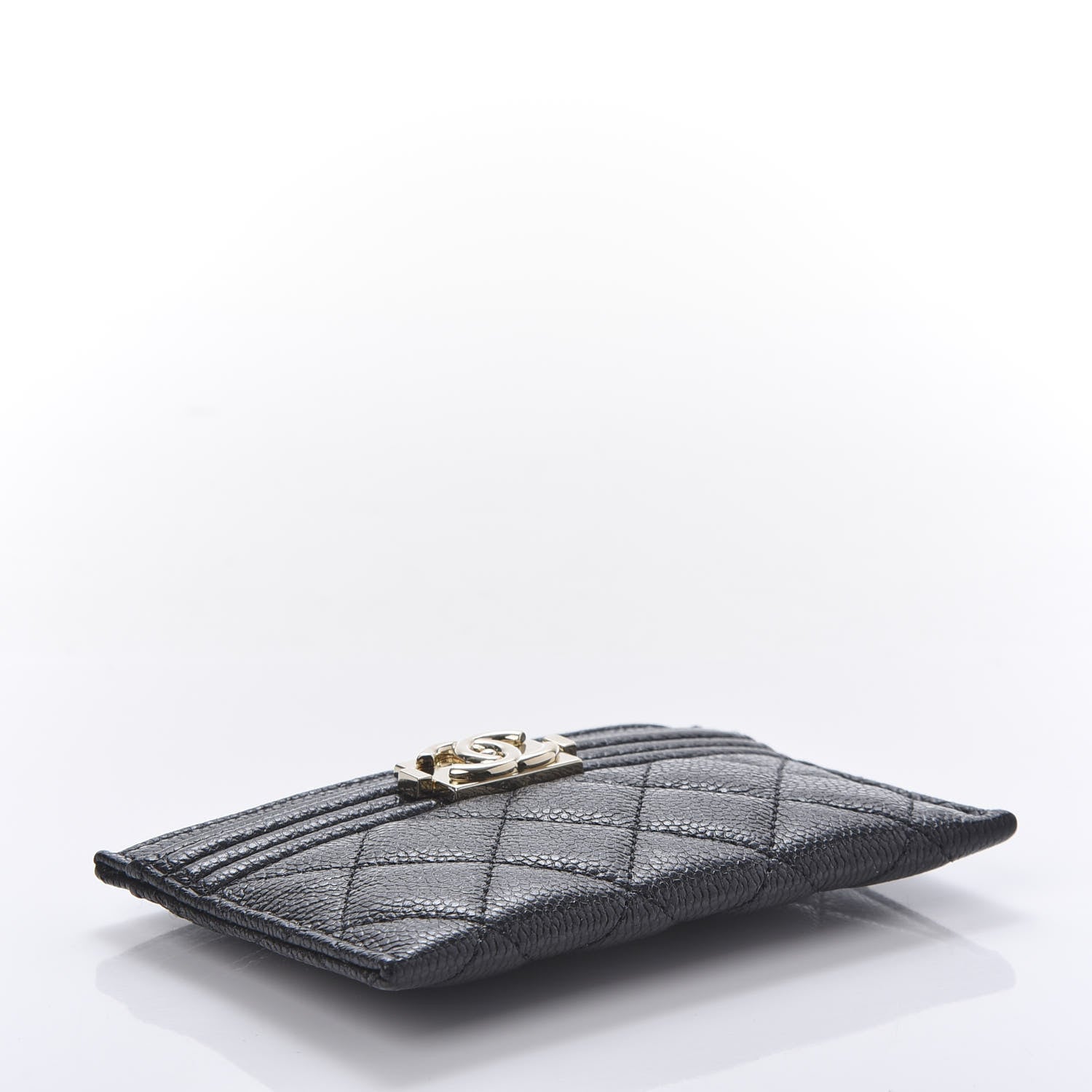 Chanel Caviar Quilted Boy Card Holder Black 4 of 10