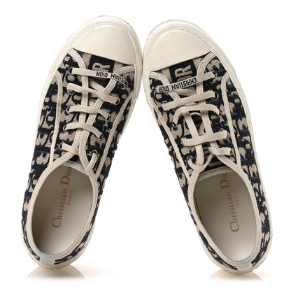 Christian Dior Canvas Oblique Walk 'N' Dior Platform Sneakers 37 Deep Blue 2 of 8